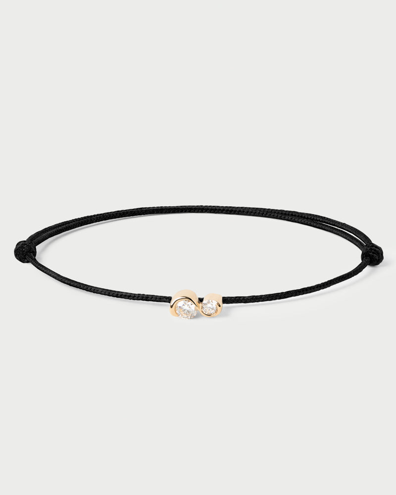 Dafne armband aus diamanten mit kordel - 
  
    18 kt Gold
  
