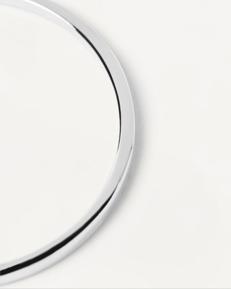 White Gold Core Bangle - 
  
    18K White gold / Rhodium silver plating
  

