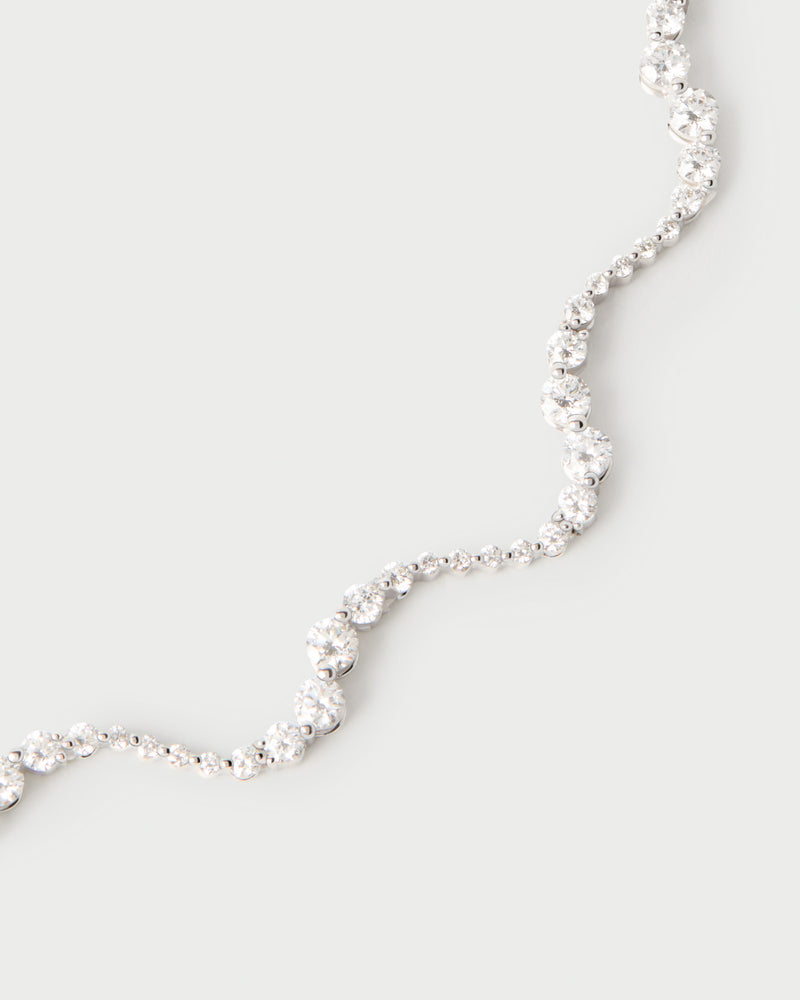 Bracciale in diamanti e oro bianco Venus - 
  
    Oro bianco 18K / Placcatura in argento rodiato
  
