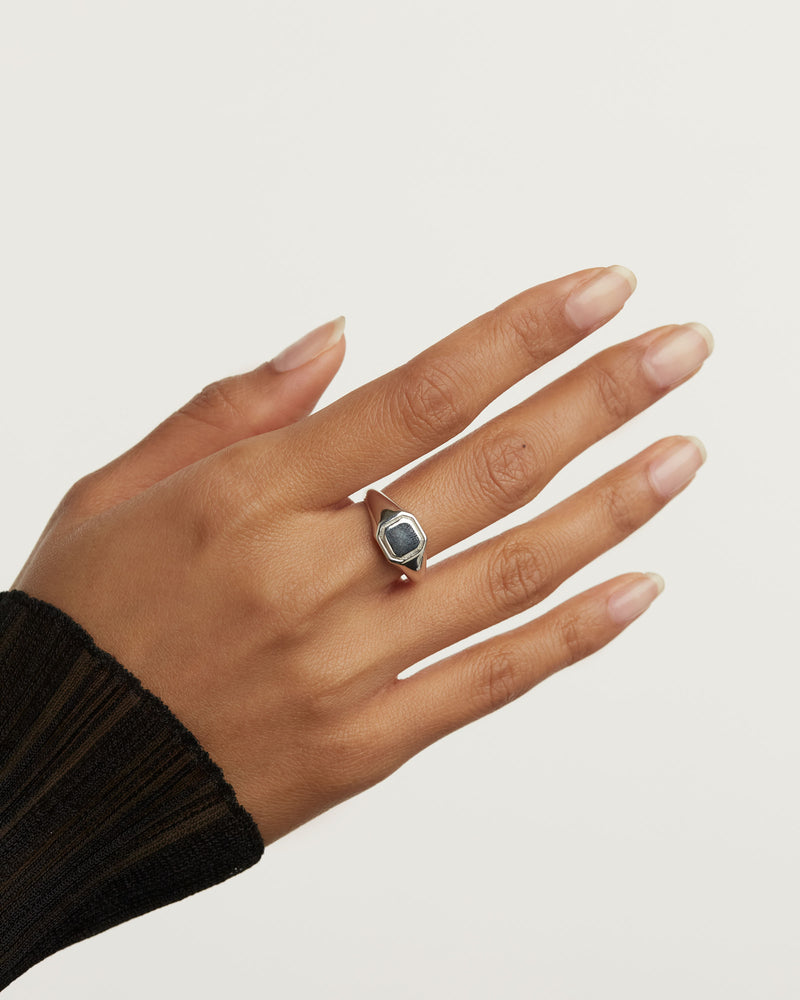 Octet Stamp Silver Ring - 
  
    Sterling Silber
  
