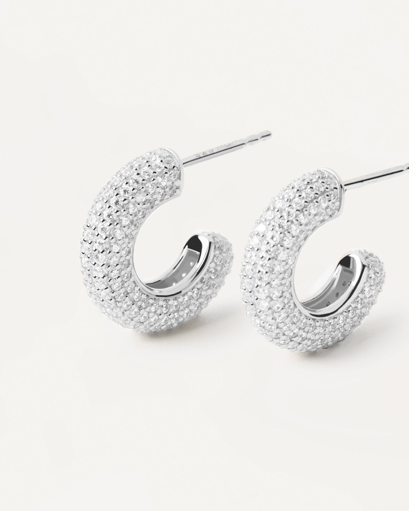 2023 Selection | King Silver Earrings. Silver hoop earrings with white zirconia. Get the latest arrival from PDPAOLA. Place your order safely and get this Best Seller. Free Shipping.