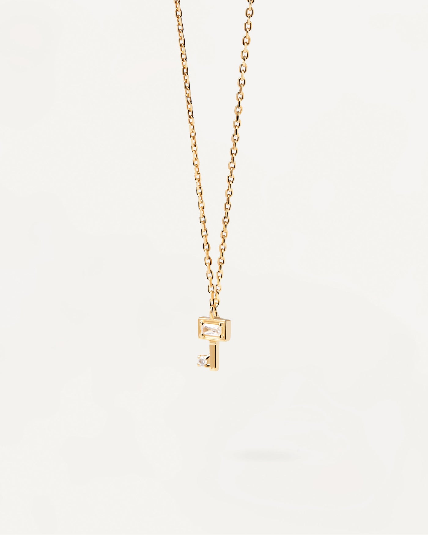 2023 Selection | Key Necklace. Gold-plated necklace with key pendant and white zirconia. Get the latest arrival from PDPAOLA. Place your order safely and get this Best Seller. Free Shipping.