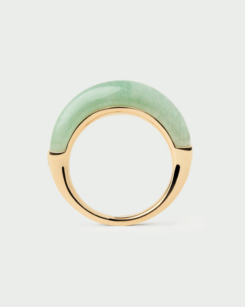 Anillo Aventurina verde Nami - 
  
    Plata de Ley / Baño de Oro 18K
  
