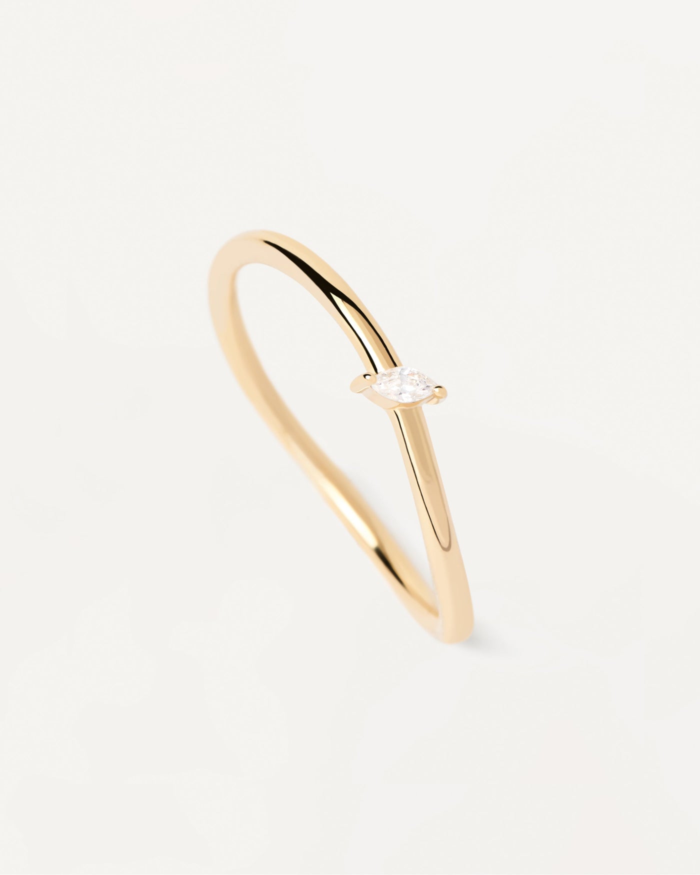 Anello Leaf - 
  
    Argento sterling / Placcatura in Oro 18K
  
