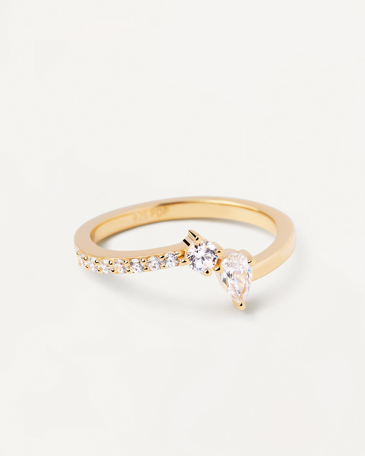 Ava Ring - 
  
    Sterling Silver / 18K Gold plating
  
