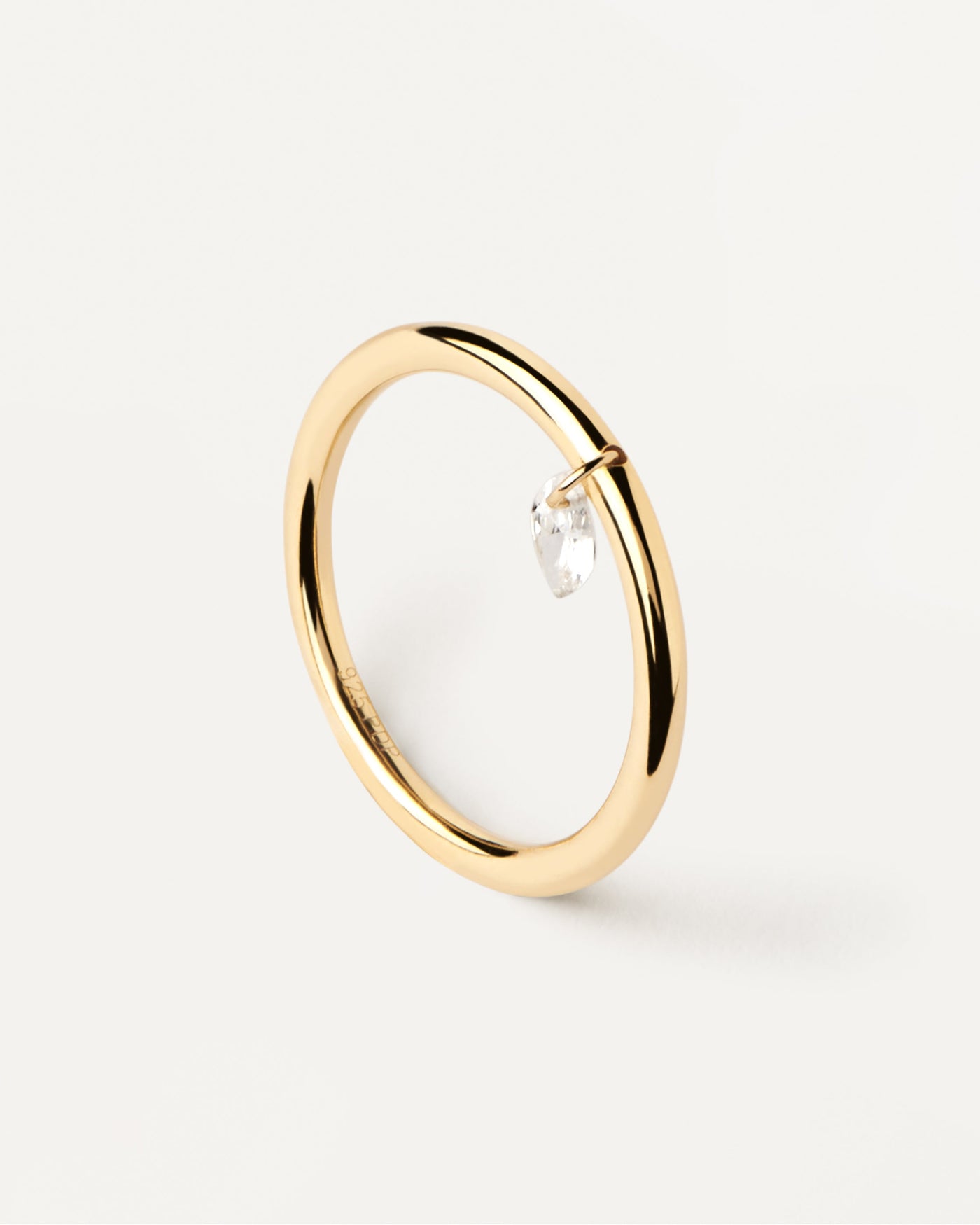 Rain Solitary Ring - 
  
    Sterling Silver / 18K Gold plating
  
