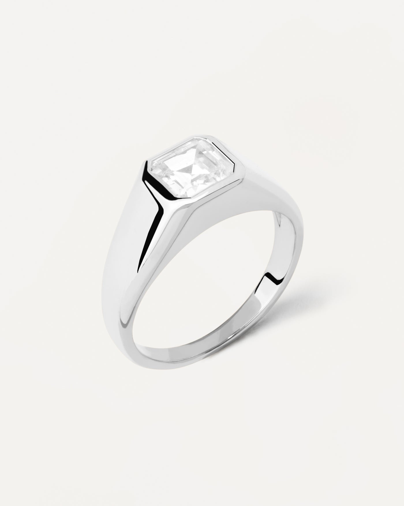 Square Shimmer Siegelring aus Silber - 
  
    Sterling Silber
  
