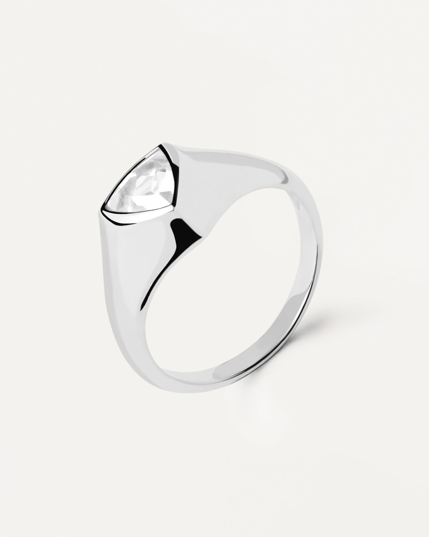 Triangle Shimmer Siegelring aus Silber - 
  
    Sterling Silber
  
