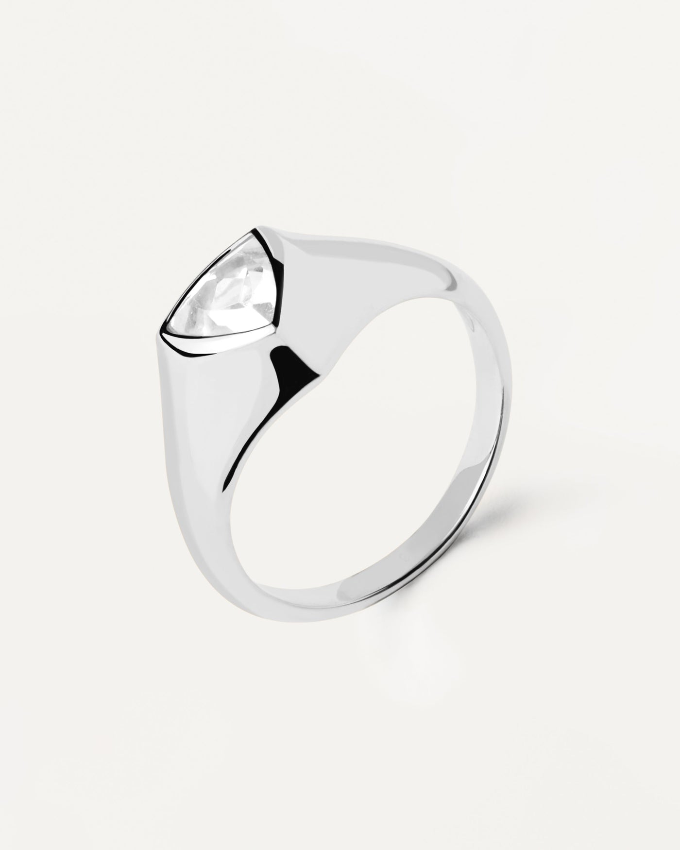 Triangle Shimmer Siegelring aus Silber - 
  
    Sterling Silber
  
