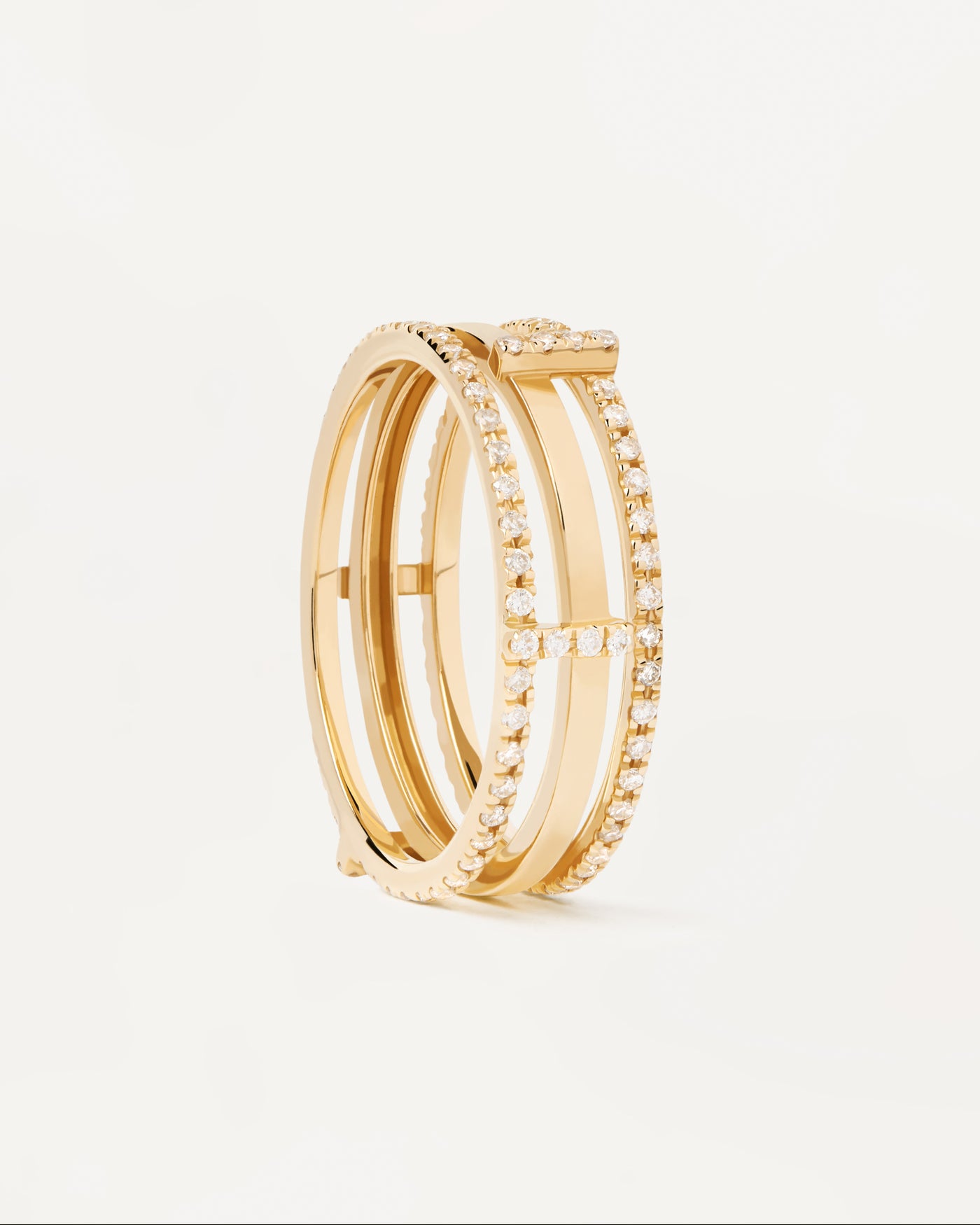 Bague en Diamants Et Or Track - 
  
    Or 18 carats
  
