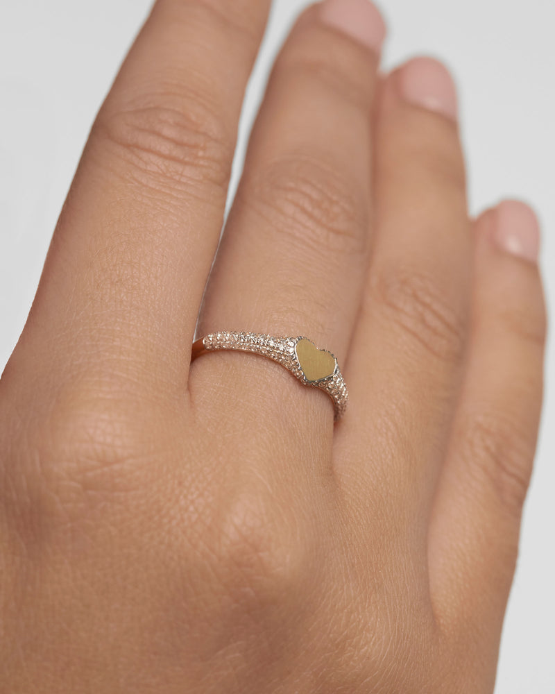 Heart stamp inside ring shop