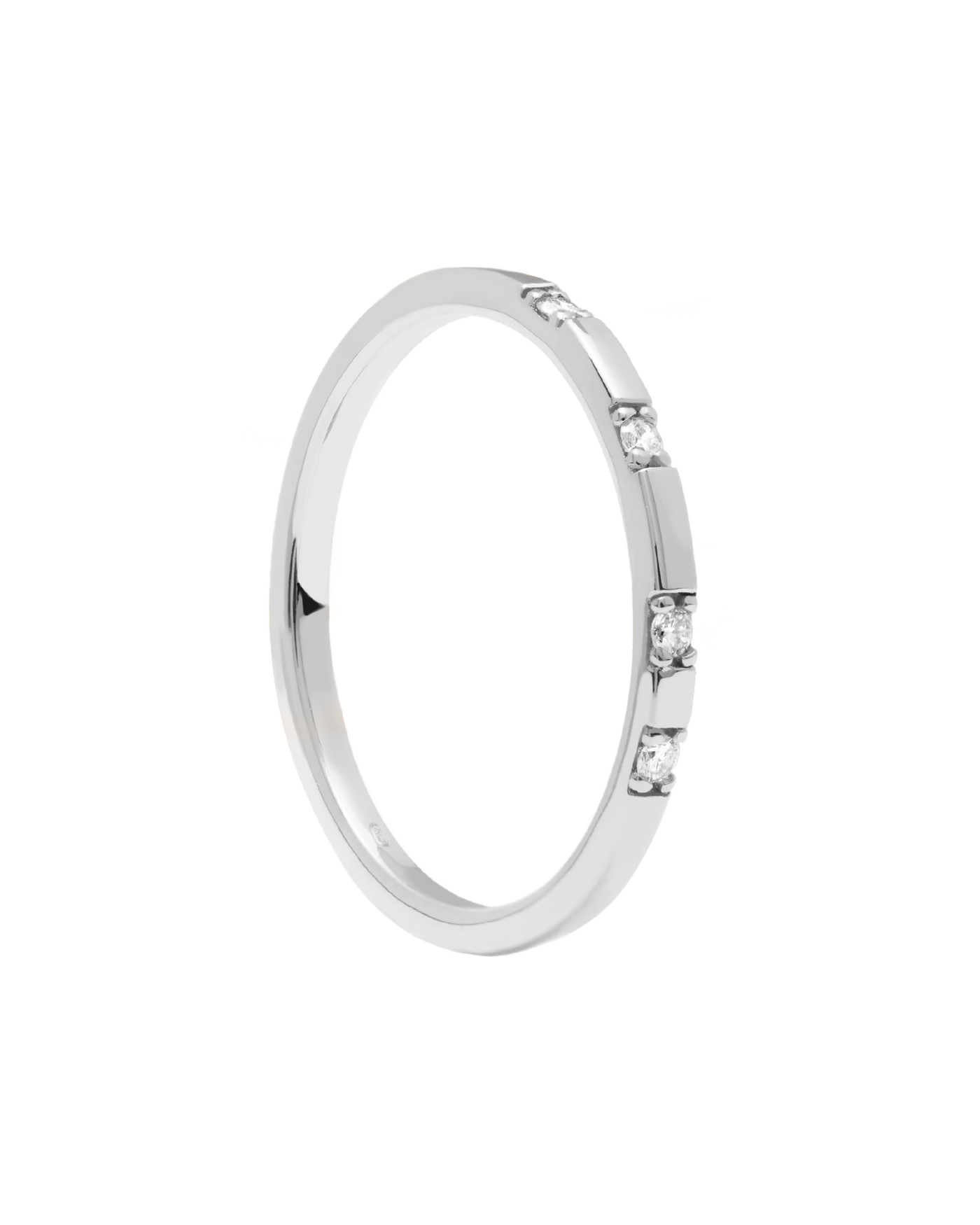 Anillo de Diamantes Y Oro Blanco Frosty - 
  
    Oro Blanco 18K / Baño de rodio en plata
  
