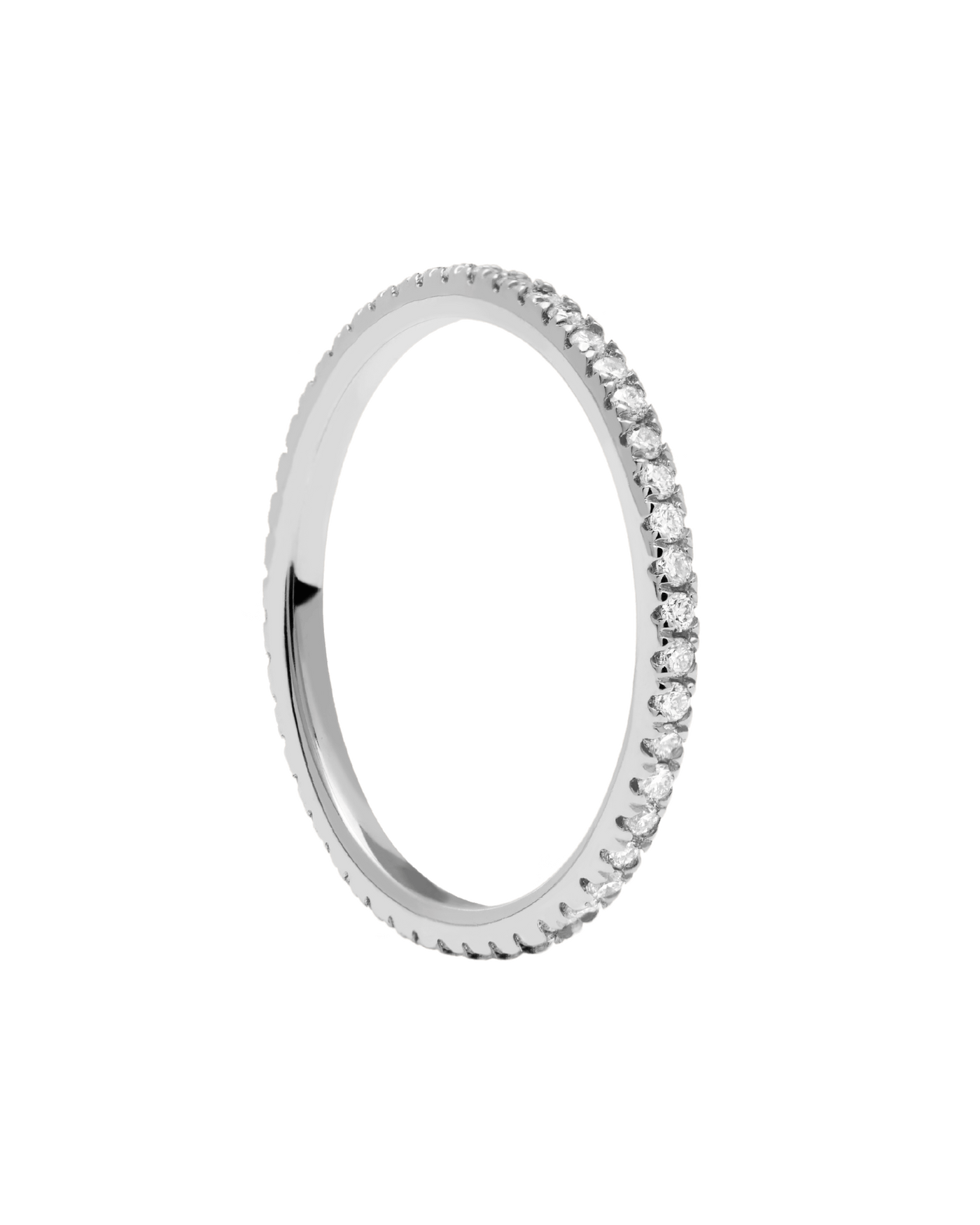 Anillo de Diamantes Y Oro Blanco Eternity Mini - 
  
    Oro Blanco 18K / Baño de rodio en plata
  
