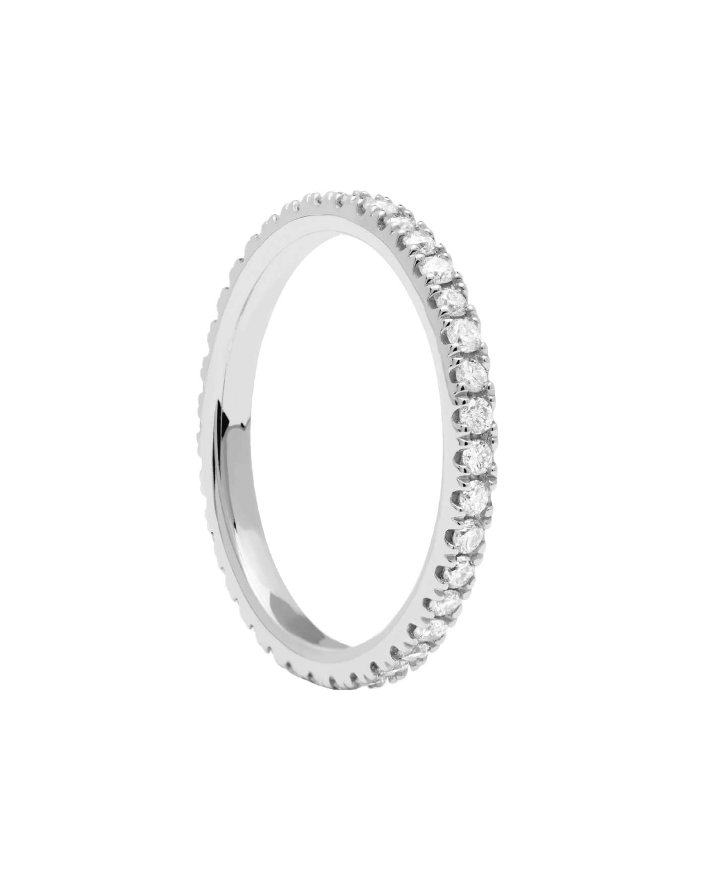 Anillo de Diamantes Y Oro Blanco Eternity Medium - 
  
    Oro Blanco 18K / Baño de rodio en plata
  
