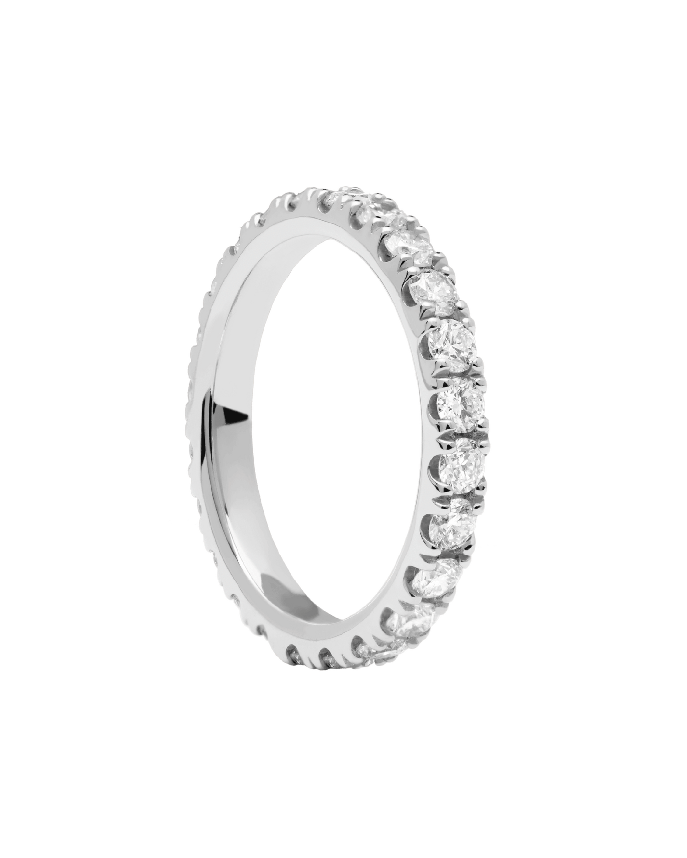 Anillo de Diamantes Y Oro Blanco Eternity Supreme - 
  
    Oro Blanco 18K / Baño de rodio en plata
  
