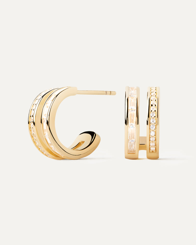 Aros Bianca - 
  
    Plata de Ley / Baño de Oro 18K
  
