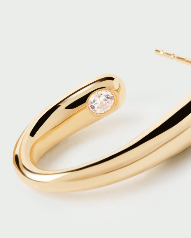 Volta creolen - 
  
    Sterling Silber / 18K Goldplattierung
  
