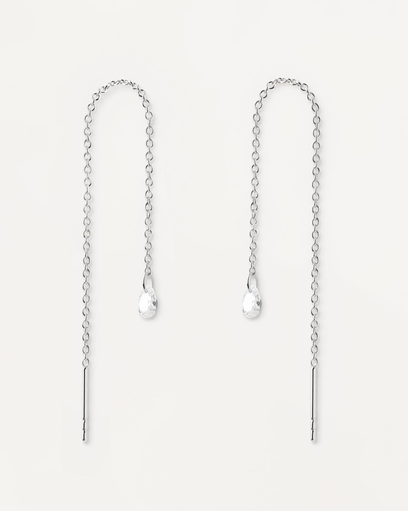 Boucles d'oreilles pendantes en argent Waterfall - 
  
    Argent massif
  
