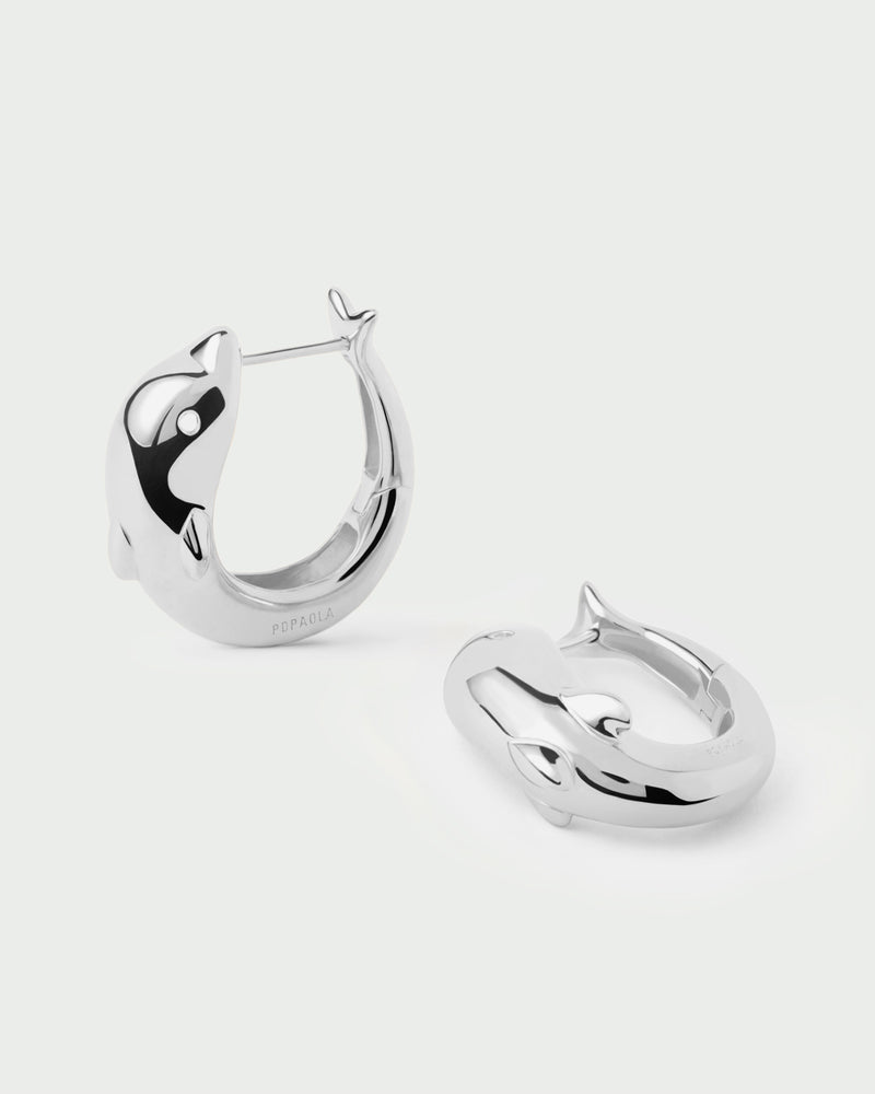 Aros de plata Mini Dolphin - 
  
    Plata de Ley
  
