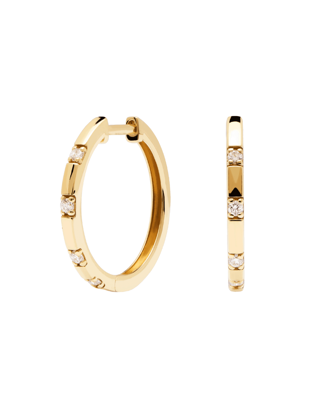 Diamonds and Gold Frosty Hoops - 
  
    18K Gold
  
