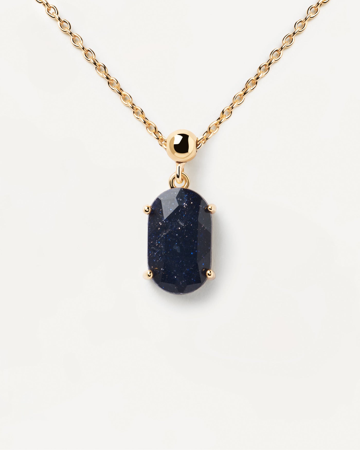 Blue Sandstone Luck Charm - 
  
    Sterling Silver / 18K Gold plating
  
