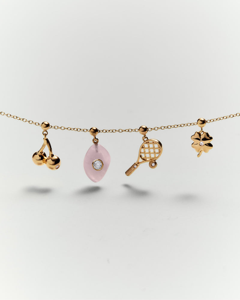 Charm Ciliegia - 
  
    Argento sterling / Placcatura in Oro 18K
  
