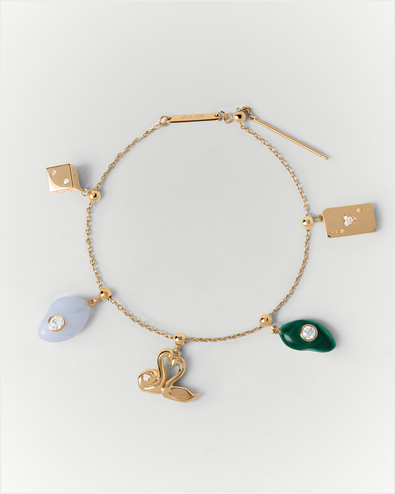 Charm Malachite Trasformazione - 
  
    Argento sterling / Placcatura in Oro 18K
  
