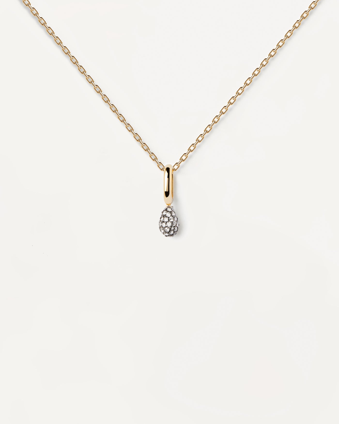 Pavé Lava Necklace - 
  
    Sterling Silver / 18K Gold plating
  
