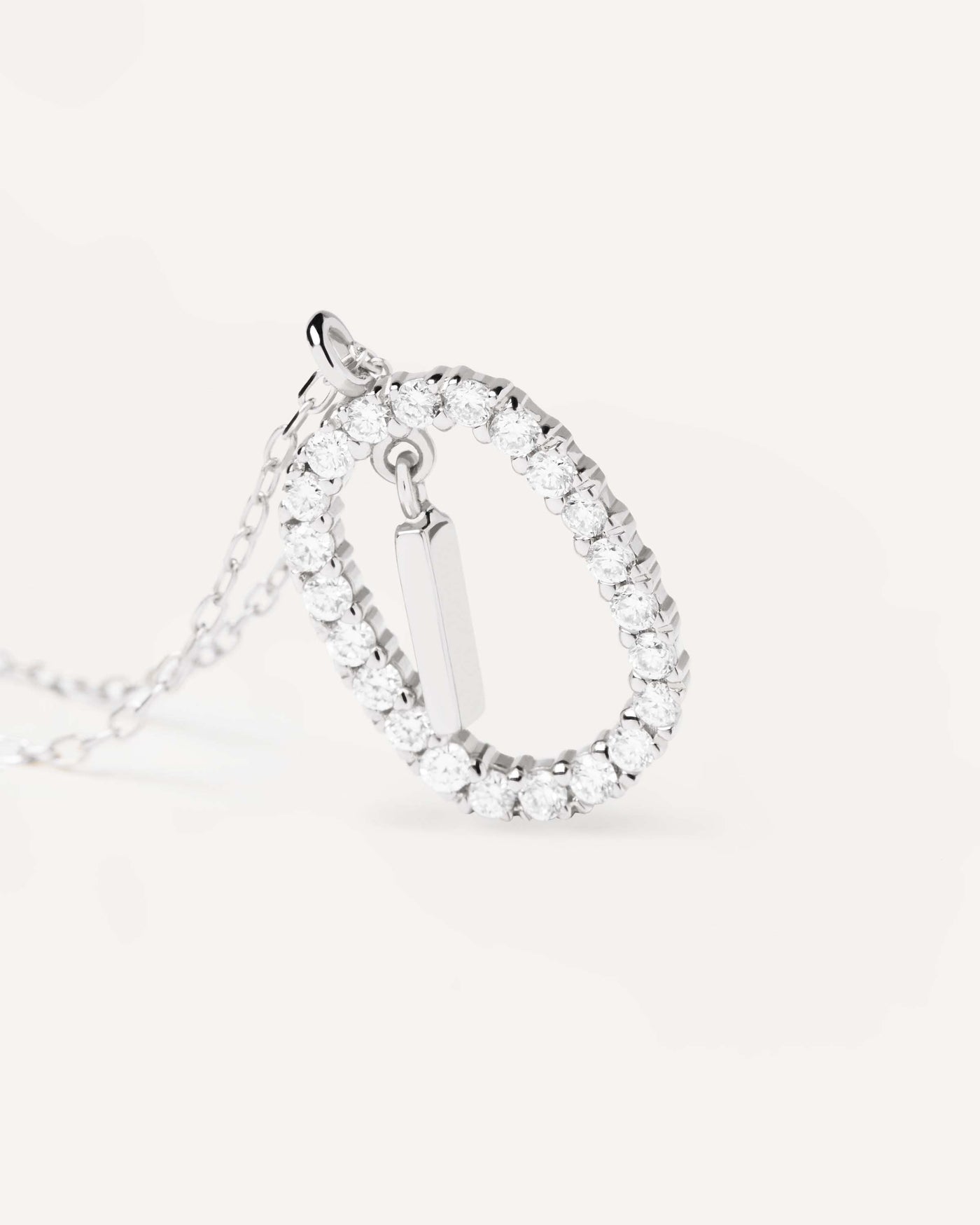 HalsKette Diamanten und Weissgold Buchstabe I - 
  
    18 kt Weissgold / Silber-Rhodinierung
  
