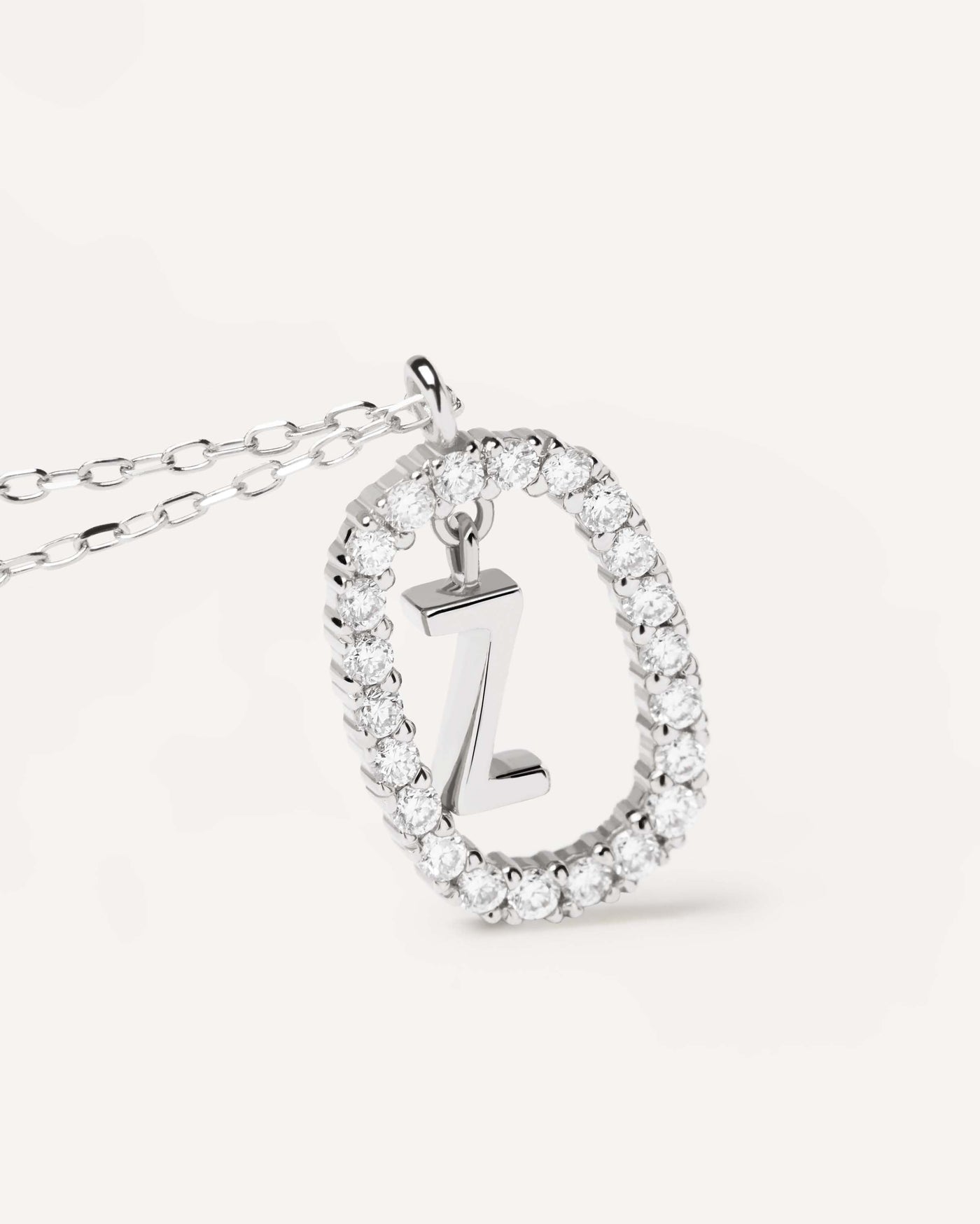 HalsKette Diamanten und Weissgold Buchstabe Z - 
  
    18 kt Weissgold / Silber-Rhodinierung
  
