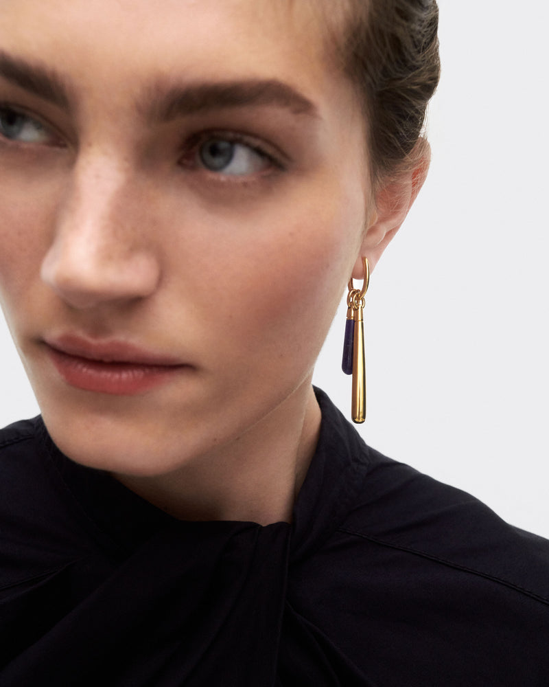 Ciondolo Sodalite large Drop - 
  
    Argento sterling / Placcatura in Oro 18K
  
