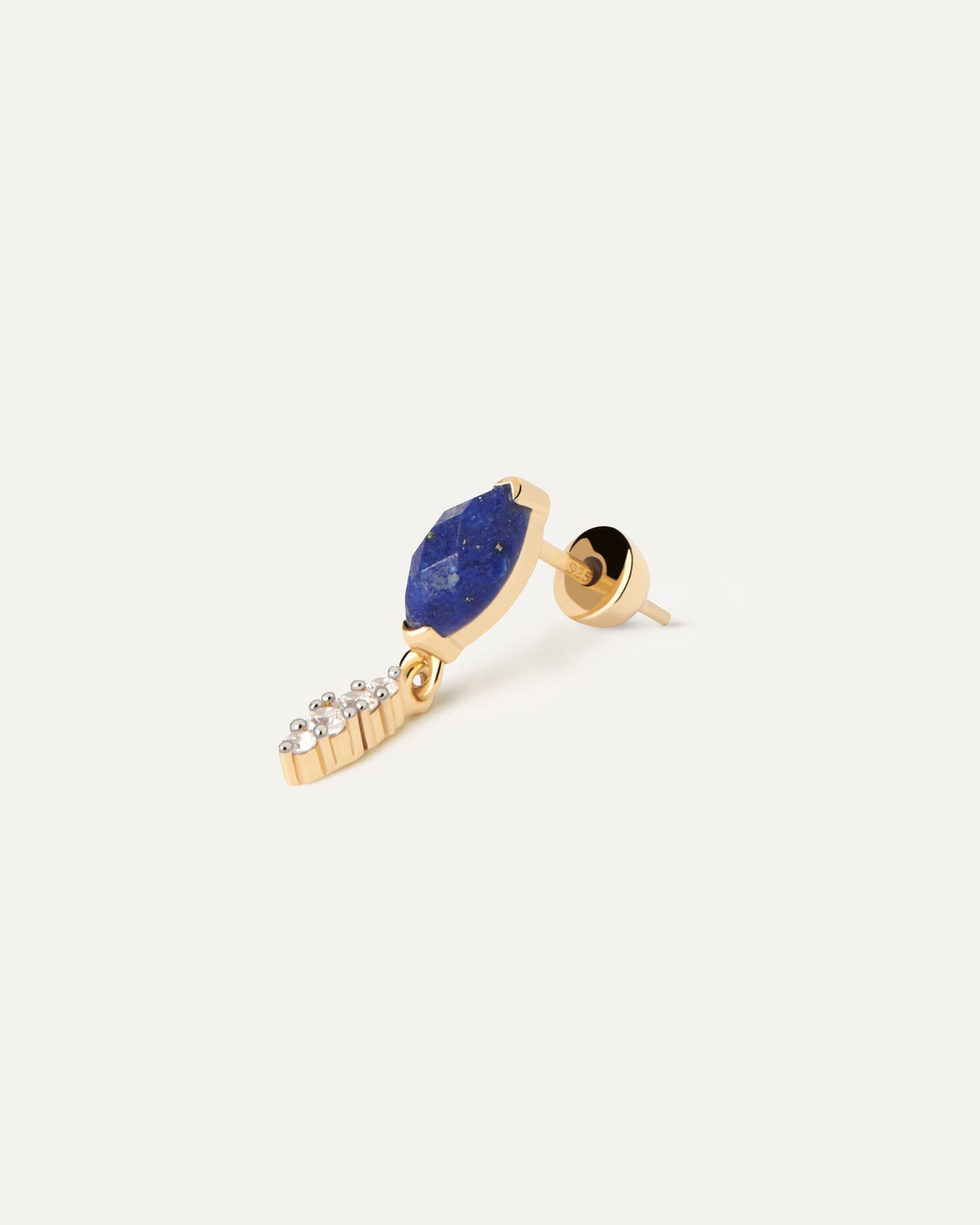 Lapis Lazuli Ginger Single Earring - 
  
    Sterling Silver / 18K Gold plating
  
