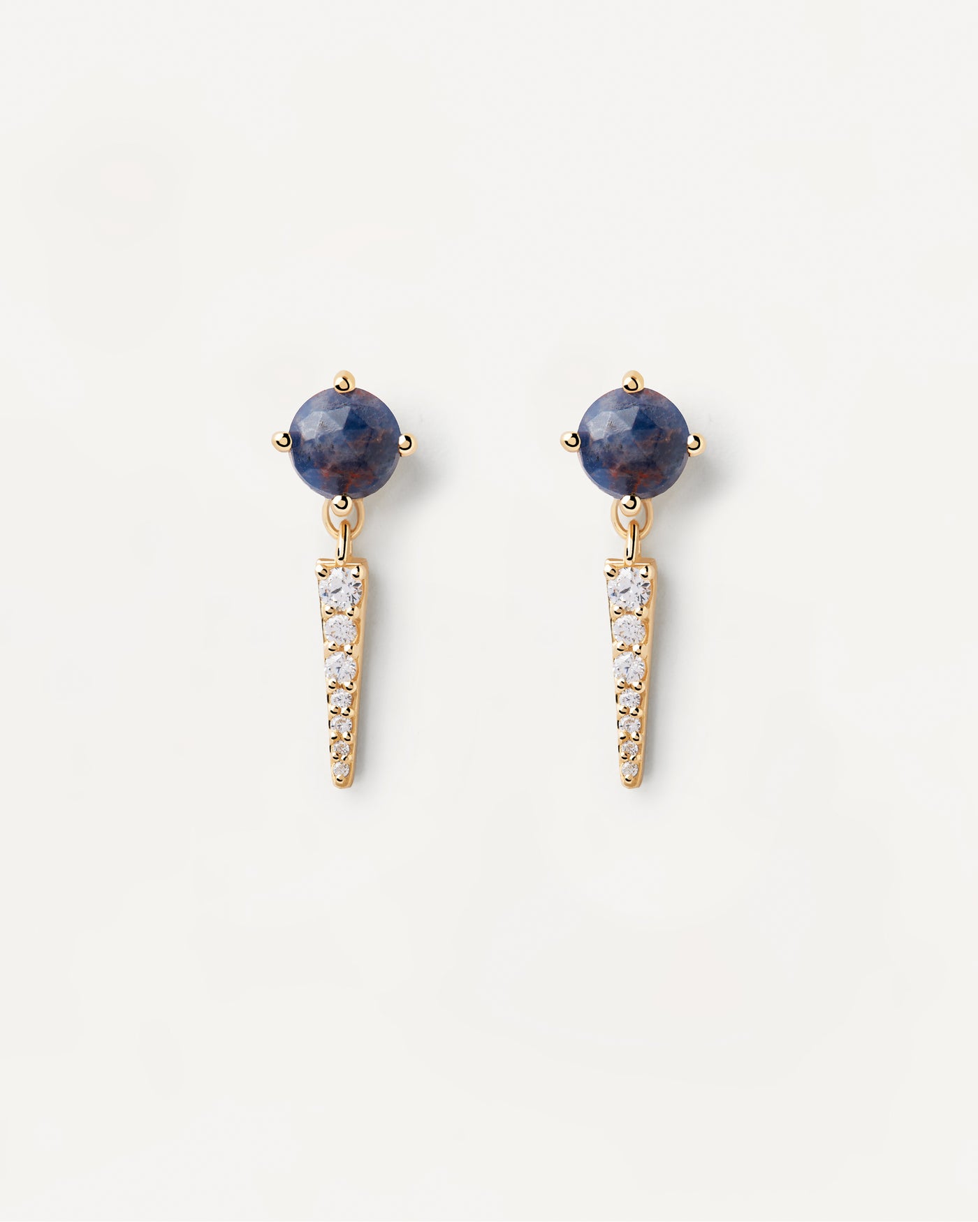 Piercing orecchio Yoki Sodalite - 
  
    Argento sterling / Placcatura in Oro 18K
  
