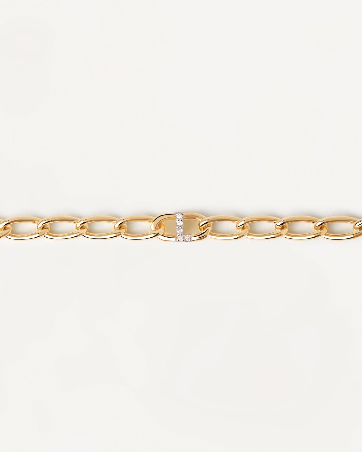 Letter L Chain Bracelet - 
  
    Sterling Silver / 18K Gold plating
  

