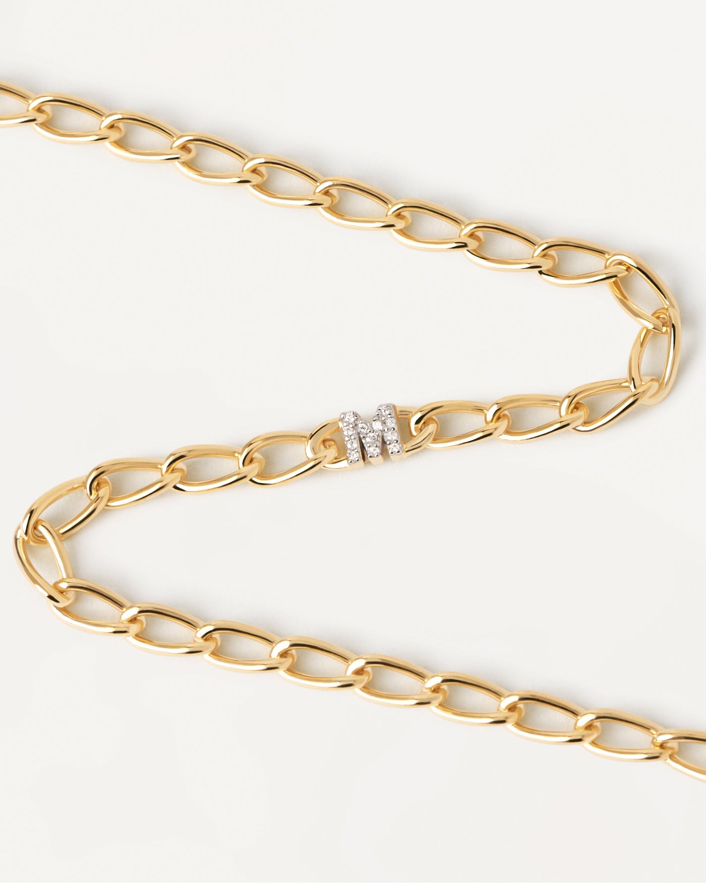 Letter M Chain Bracelet - 
  
    Sterling Silver / 18K Gold plating
  
