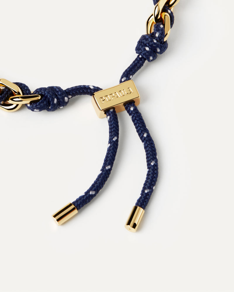 Bracelet Cordon et Chaîne Midnight - 
  
    Laiton / Placage Or 18 Ct
  
