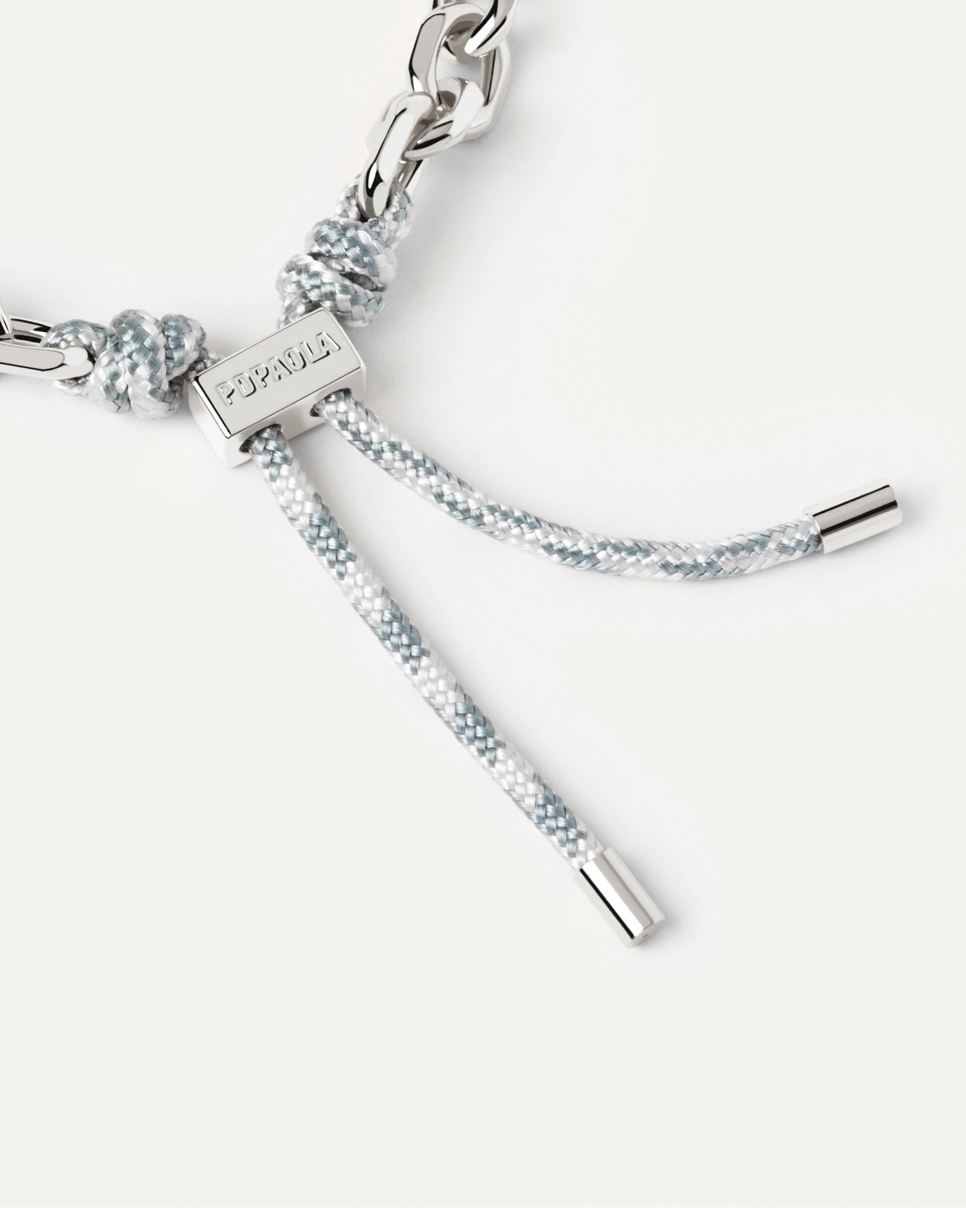 Sky Essential Rope and Chain Bracelet - 
  
    Rope / Rhodium silver plating
  

