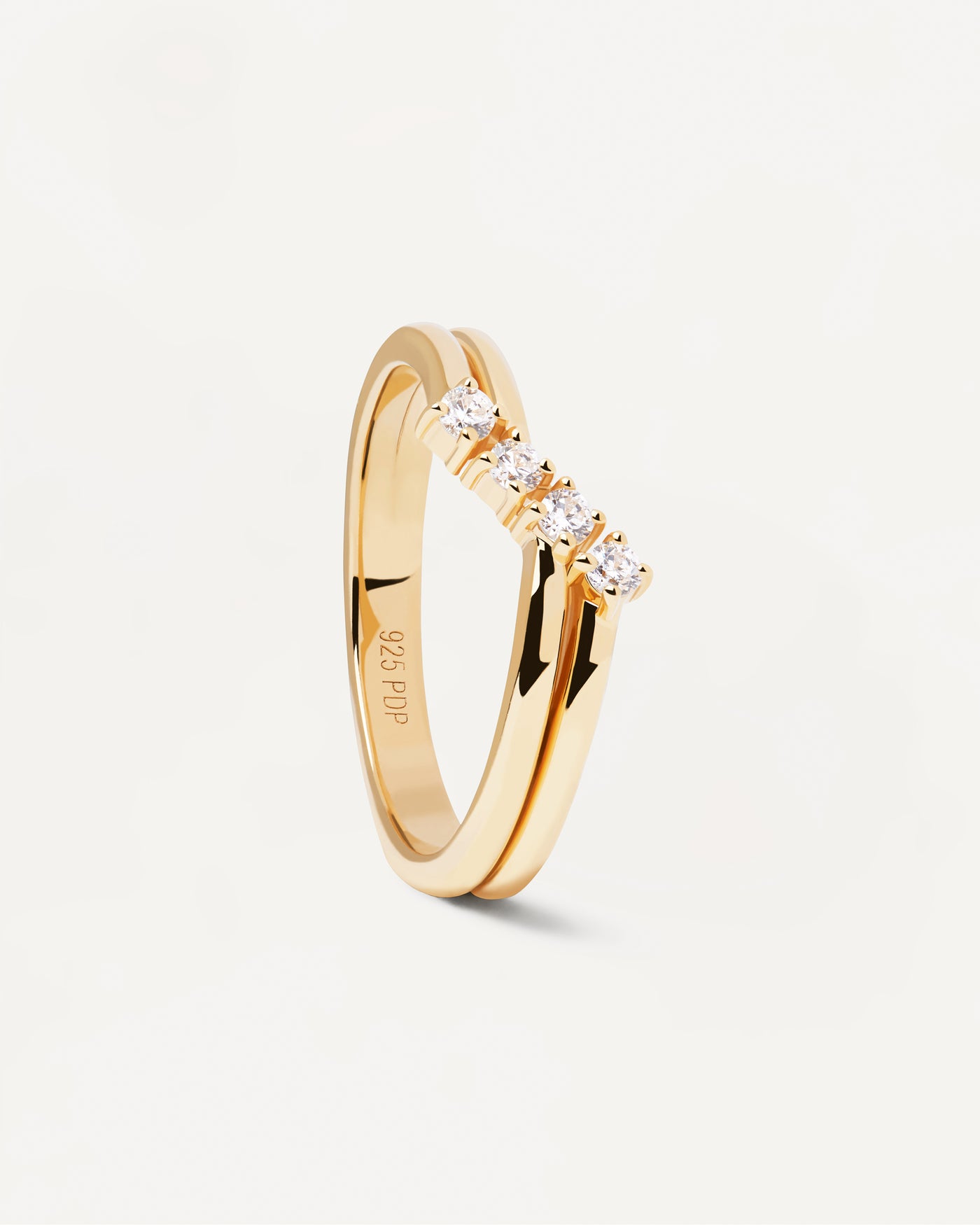 Anillo Anna - 
  
    Plata de Ley / Baño de Oro 18K
  
