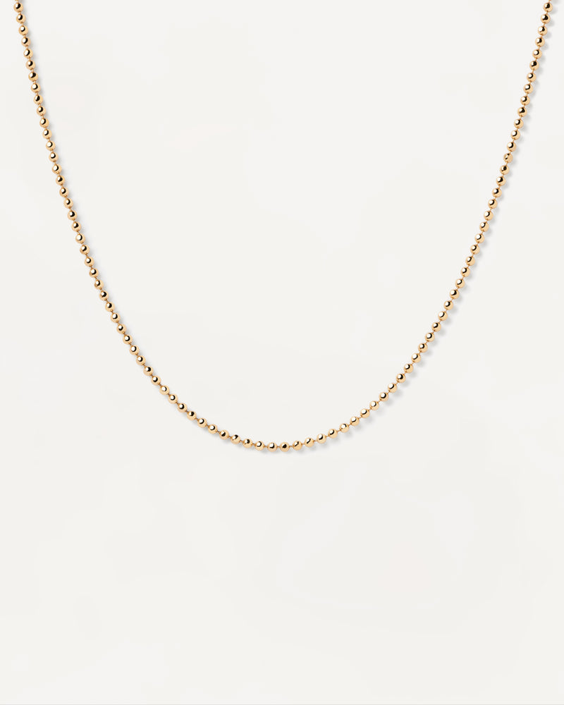Collar Cadena de Esferas - 
  
    Plata de Ley / Baño de Oro 18K
  
