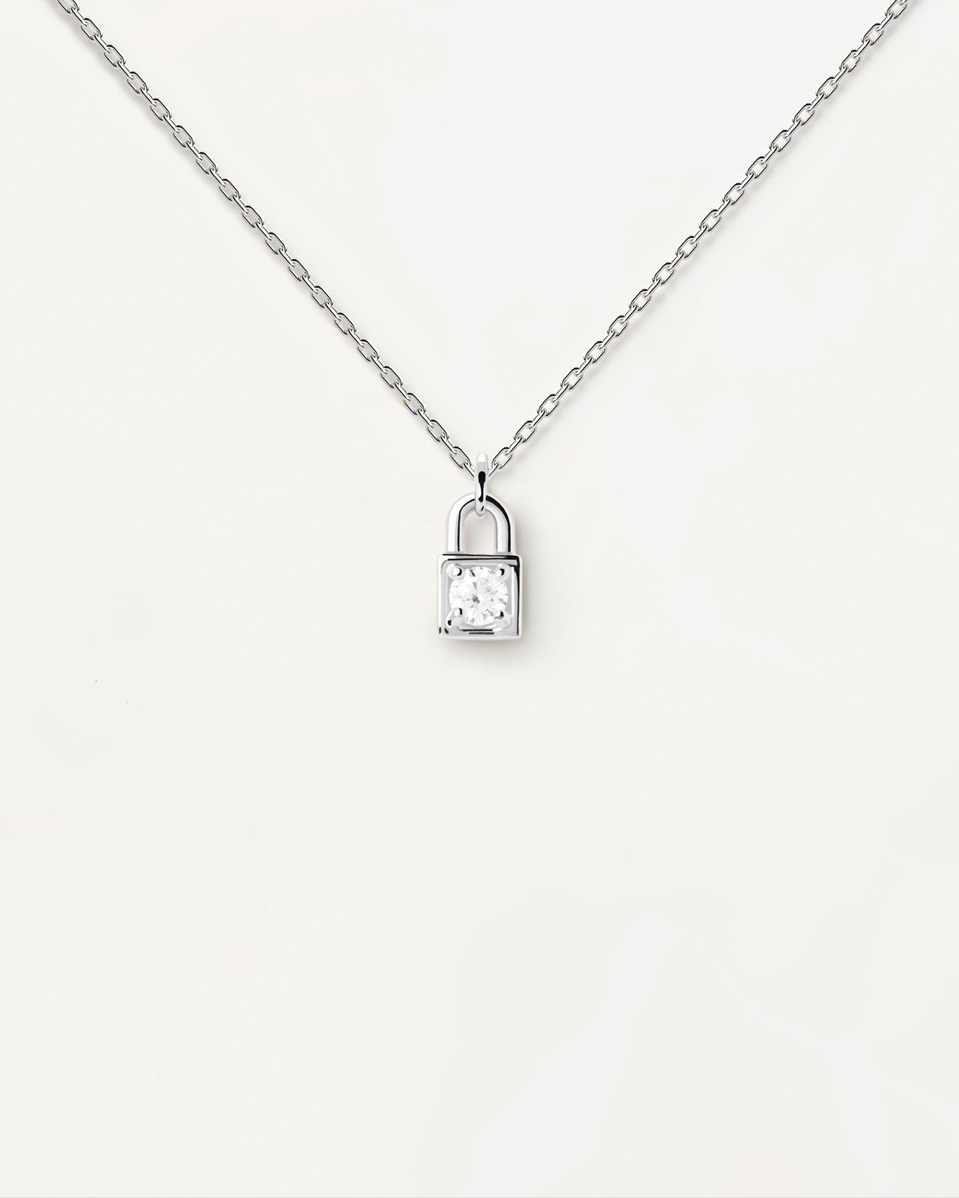 PD Paola Womens Silver Lock Necklace