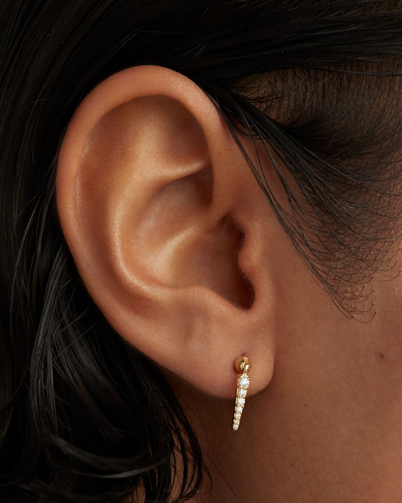 Boucle d'oreille individuelle Vero - 
  
    Argent massif / Placage Or 18 Ct
  
