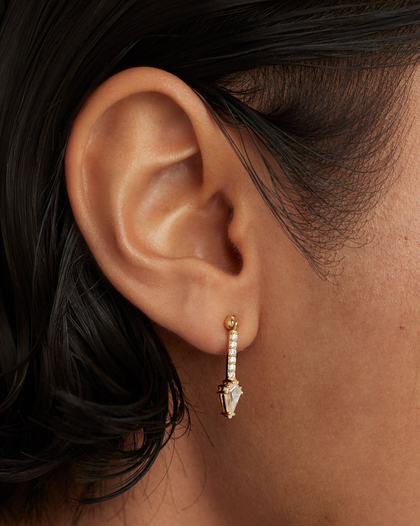 Orecchino Singolo Super Vero - 
  
    Argento sterling / Placcatura in Oro 18K
  
