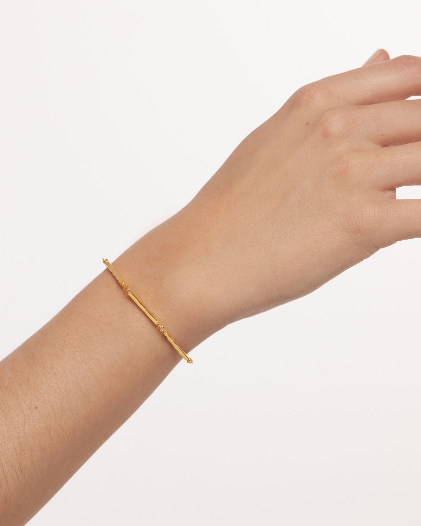 Bracciale a Catena Bar - 
  
    Argento sterling / Placcatura in Oro 18K
  

