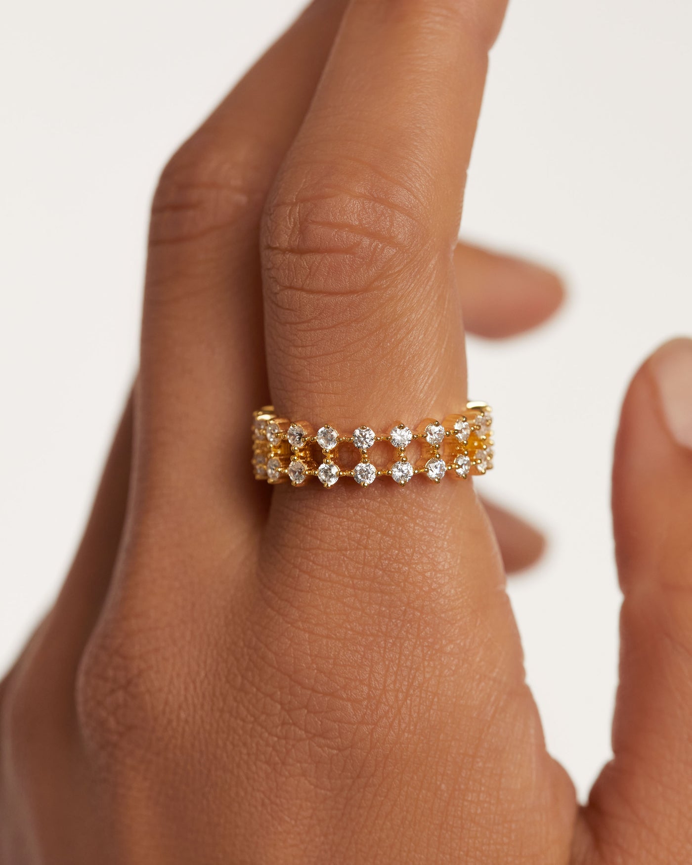 Slim Dumbo Ring - 
  
    Sterling Silber / 18K Goldplattierung
  
