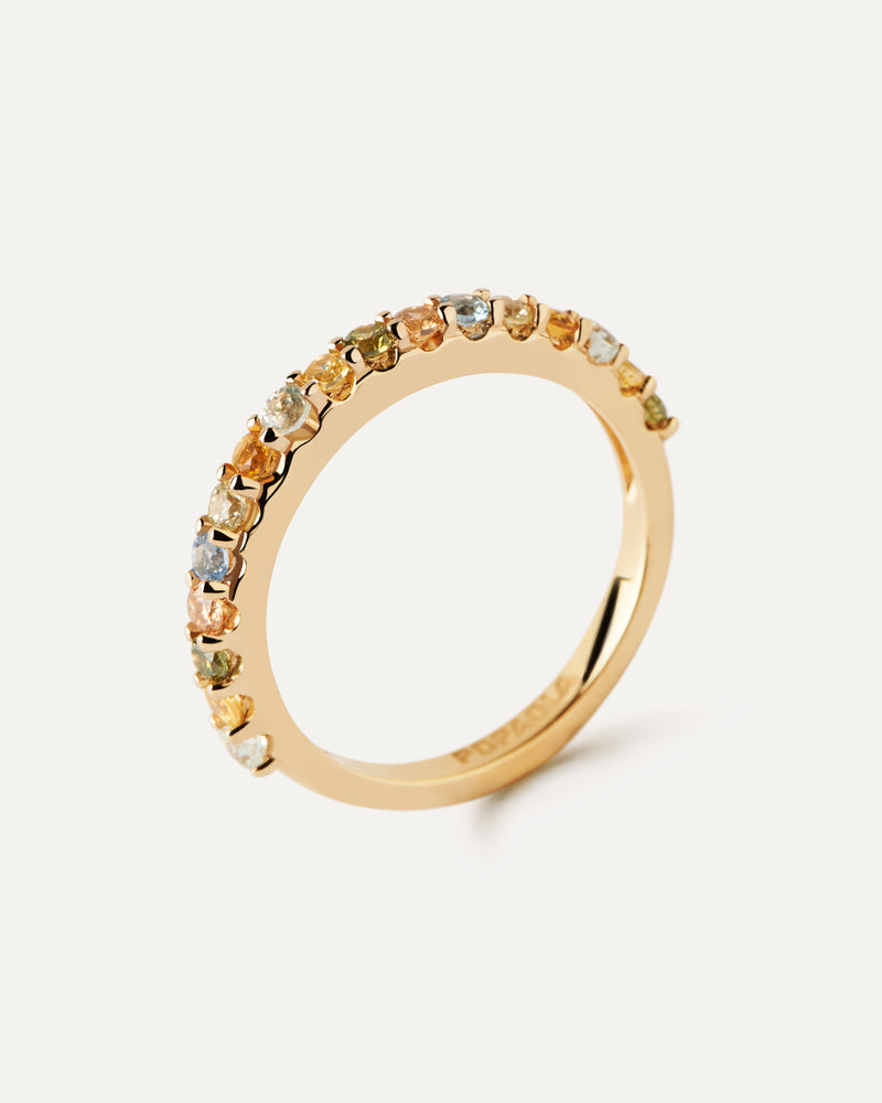Anillo Rainbow - 
  
    Plata de Ley / Baño de Oro 18K
  

