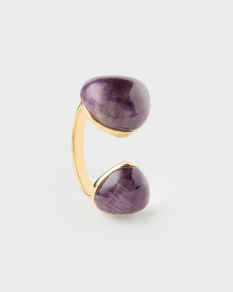 Anillo Amatista Gravity - 
  
    Plata de Ley / Baño de Oro 18K
  
