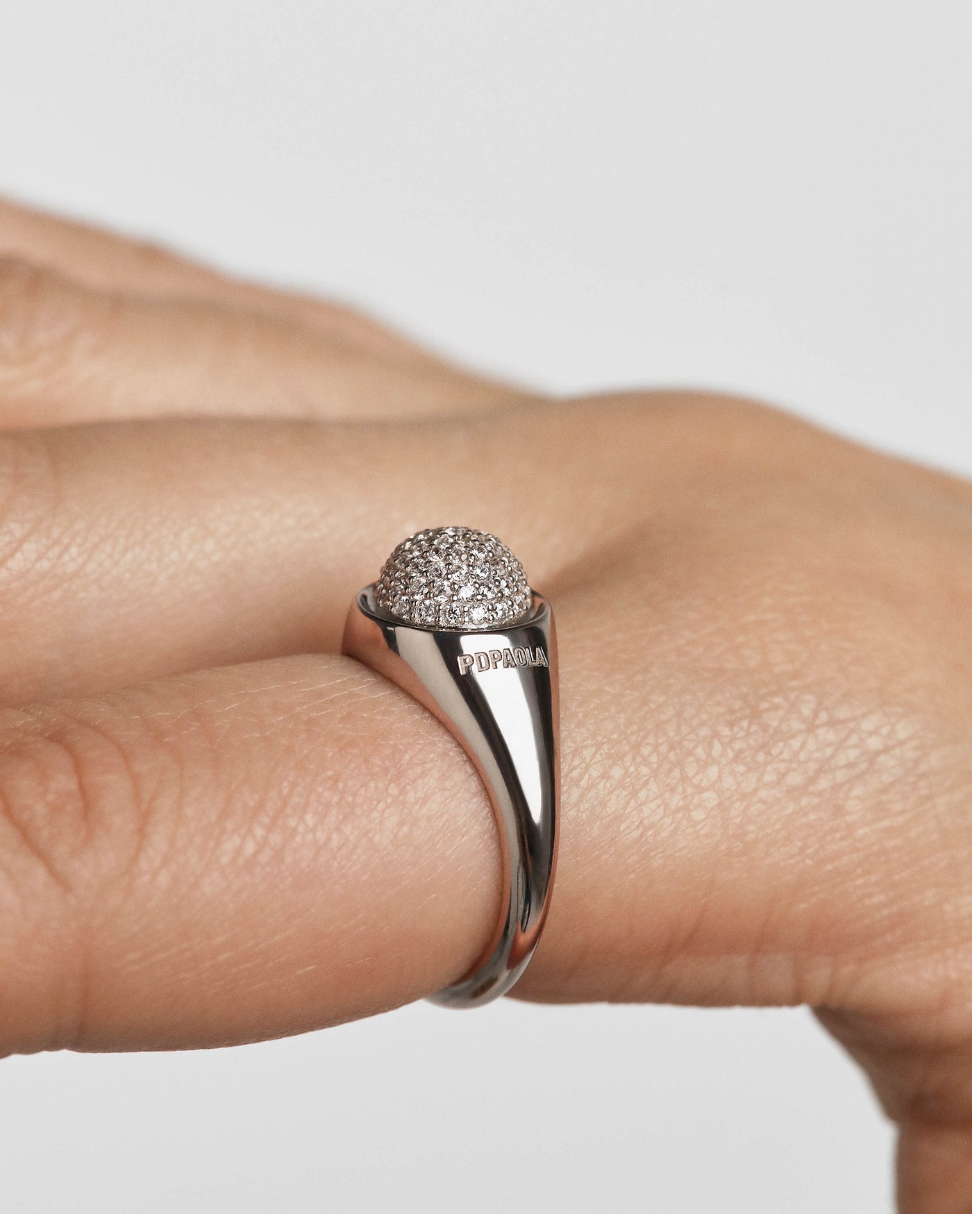 Pavé Moon Silver Ring - 
        
          Sterling Silver
        
      