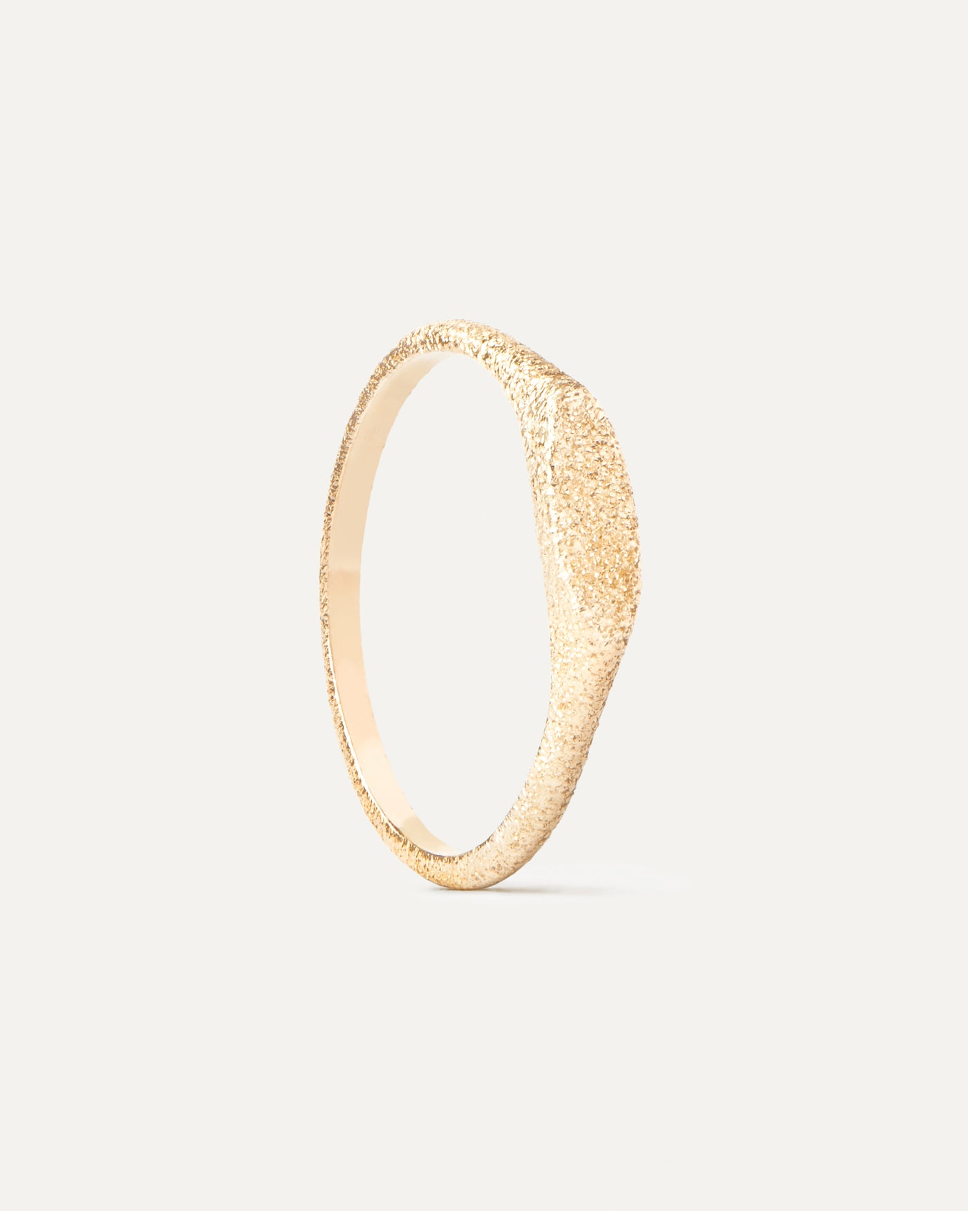 Sandblasted Gold Cleo Stamp Ring - 
  
    18K Gold
  

