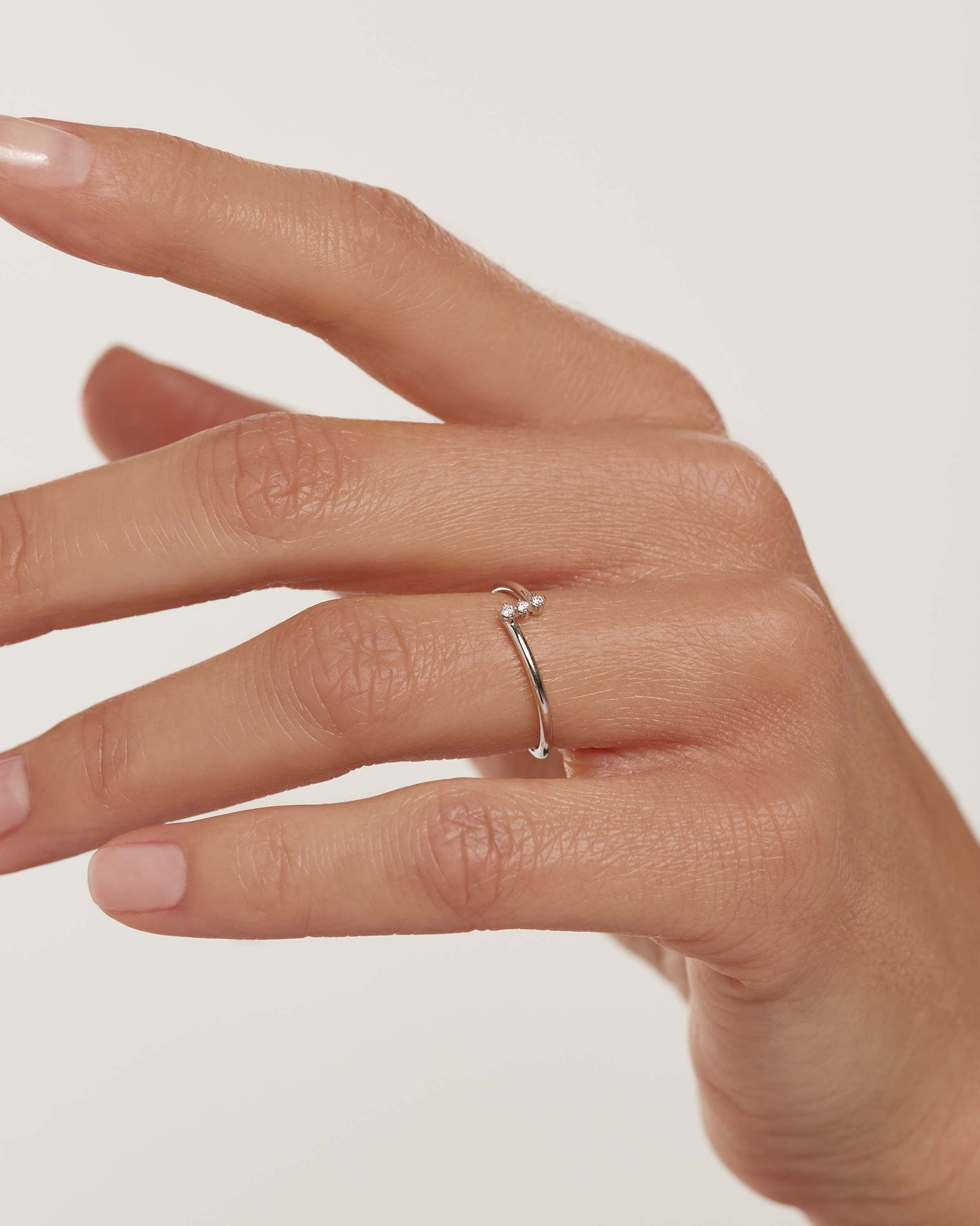 Ring Diamanten und Weissgold Balance - 
  
    18 kt Weissgold / Silber-Rhodinierung
  
