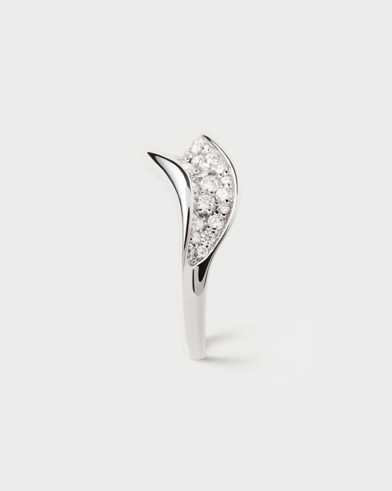 Anello in diamanti e oro bianco Violet - 
  
    Oro bianco 18K / Placcatura in argento rodiato
  
